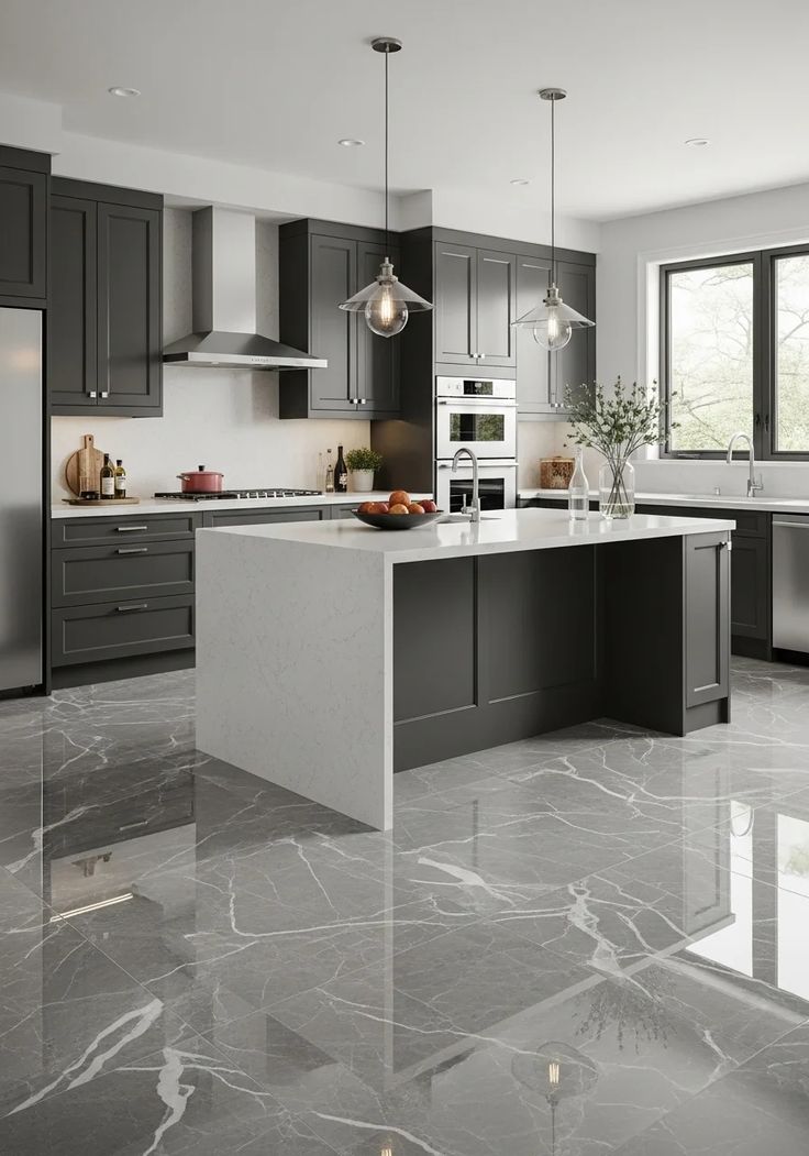 Kitchen Flooring & Drywall